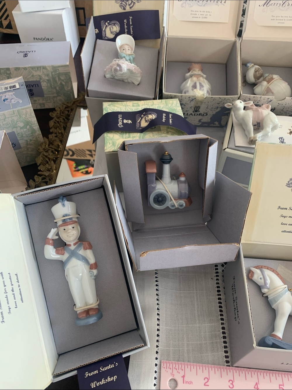 Porcelain Lladro Figurines - White, Blue, Pink Accents